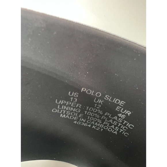 Polo Ralph Lauren Cayson Slide Black Man's Size 13M NEW - Picture 10 of 12